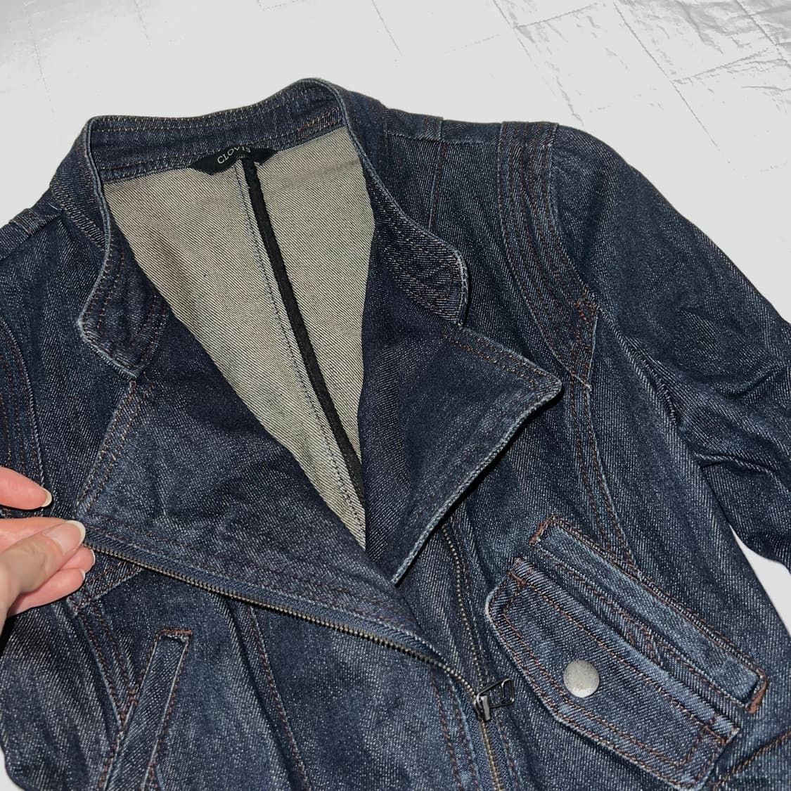 denim cotton crop rider jk 상품이미지2