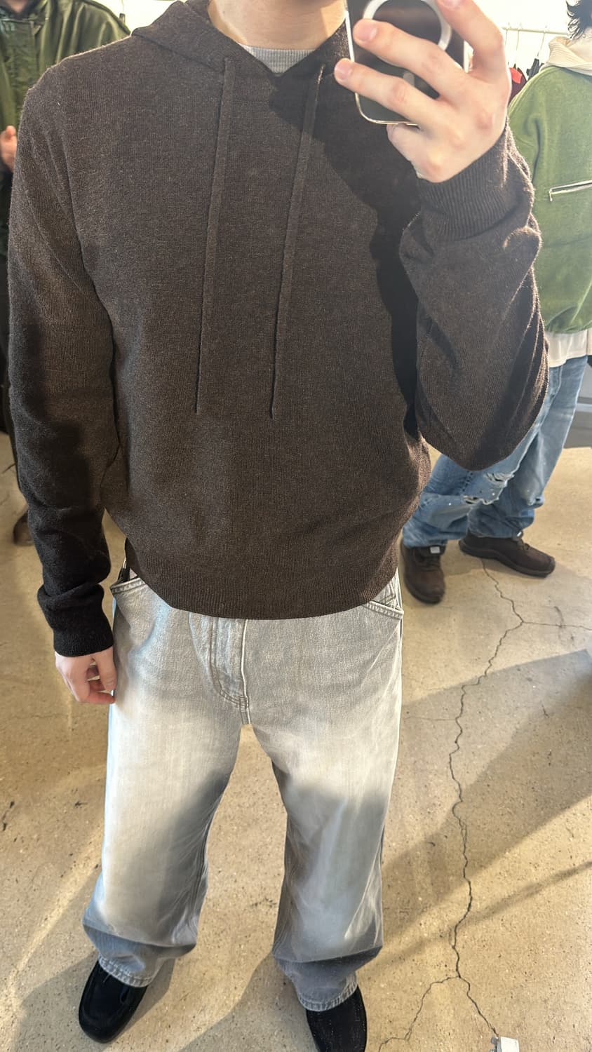 머듈 니트 후디 브라운 0사이즈 상품이미지2