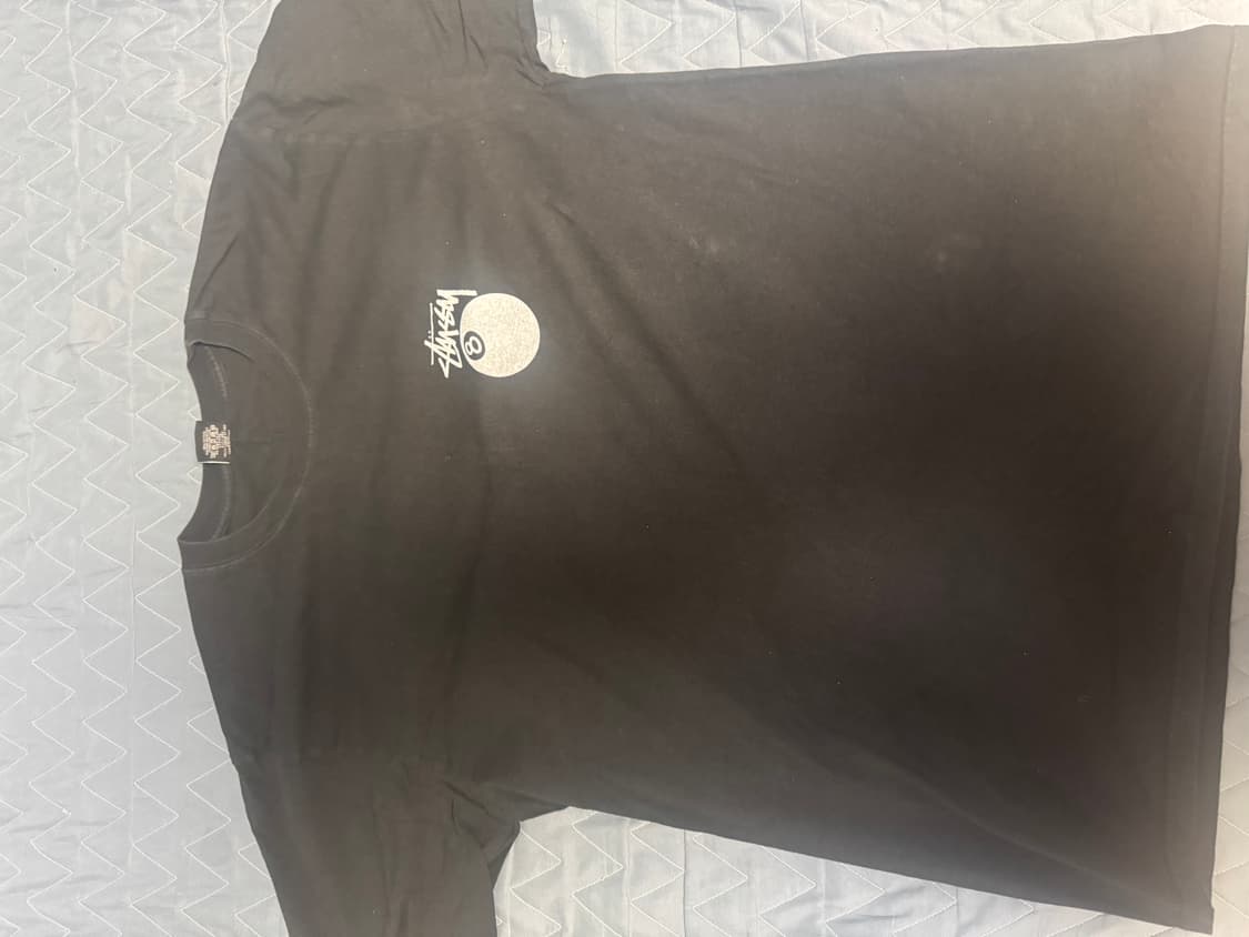 스투시 8볼 피그먼트 다이드 티셔츠 블랙 상품이미지1