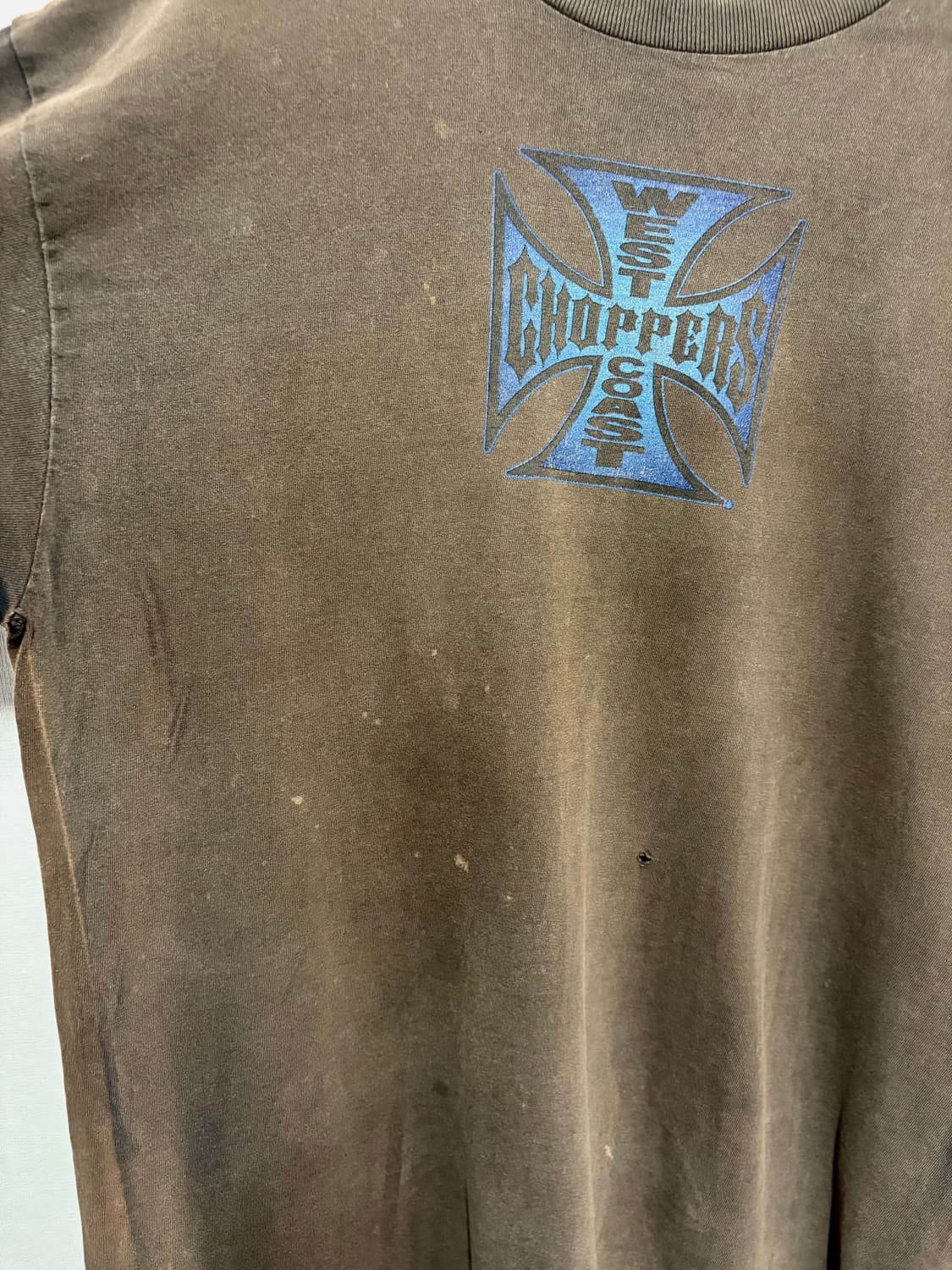 [XL] West Coast Choppers 블루 크로스 반팔 티셔츠 상품이미지3