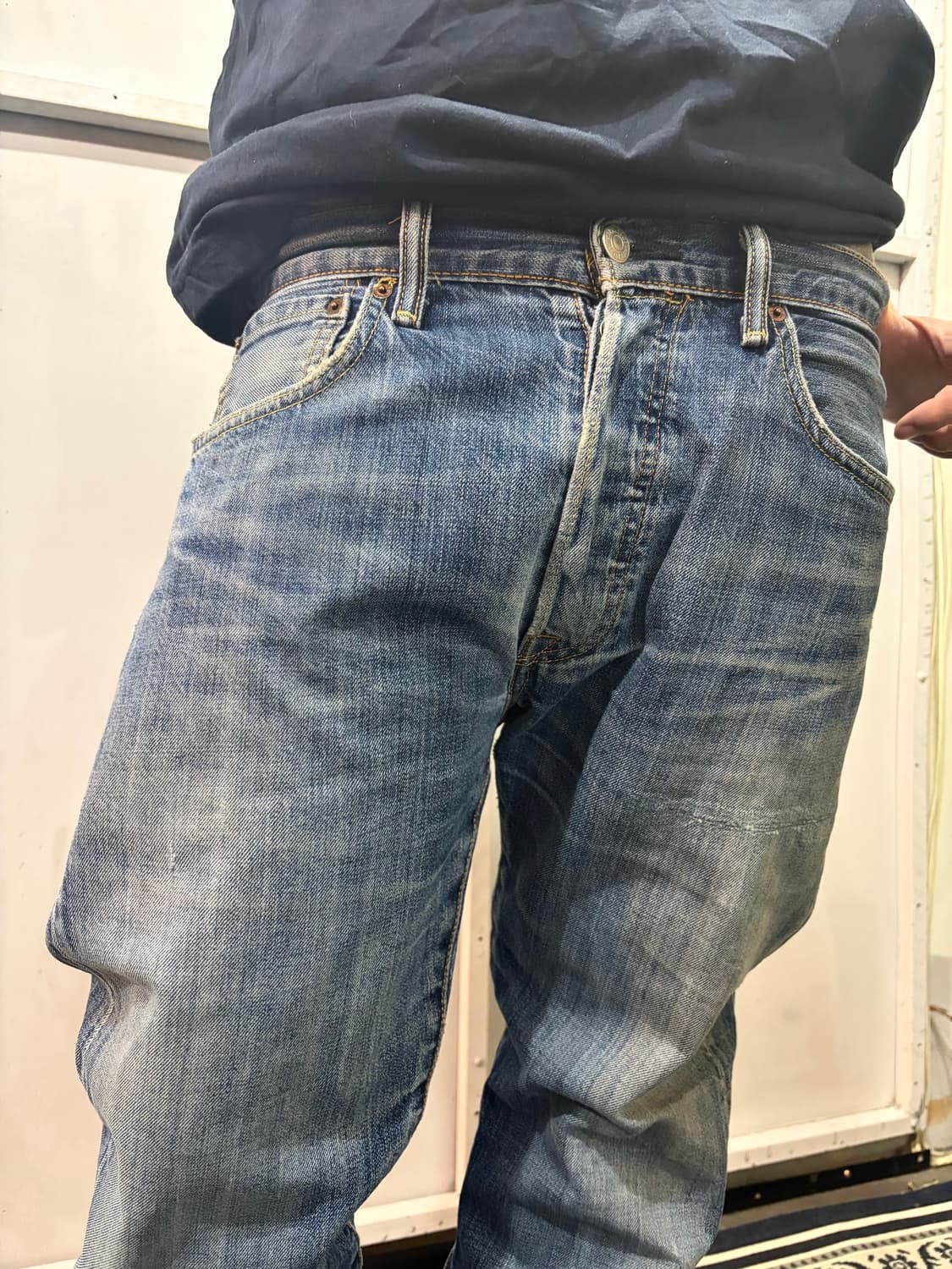 90s LEVIS 501 denim straight pants 상품이미지4