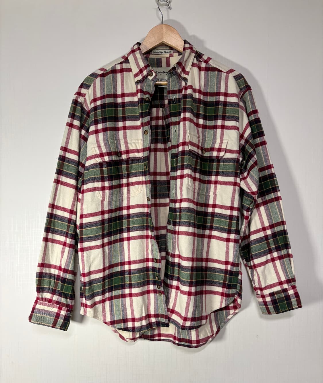 90s 에디바우어 빈티지 플란넬 체크 셔츠 상품이미지1