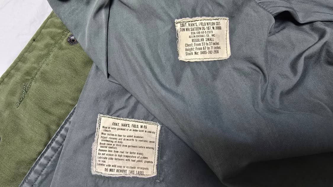 1968 오리지널 2세대 회색안감 M65 필드 자켓 SR 상품이미지6