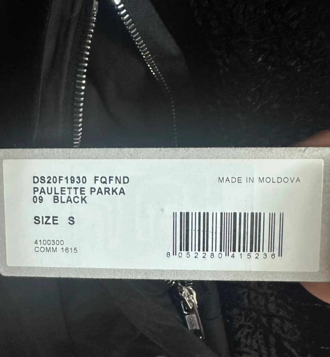 릭 오웬스 폴레트 파카 블랙 S 상품이미지8