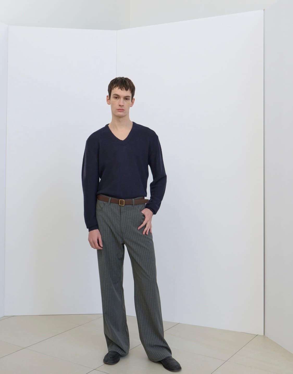 Aieul dv knit navy 상품이미지1