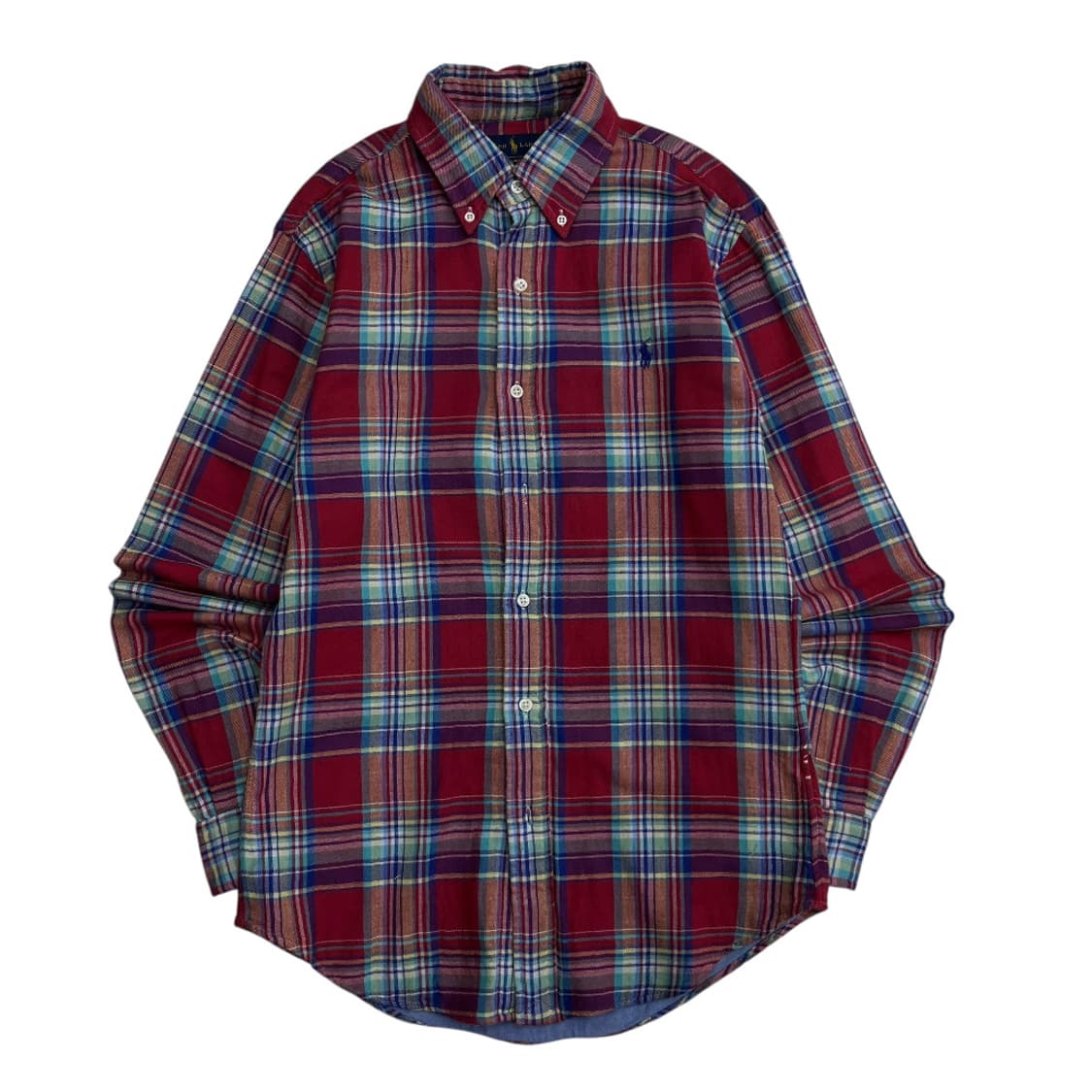 폴로 랄프로렌 퍼플포니 타탄체크 셔츠 S 상품이미지2