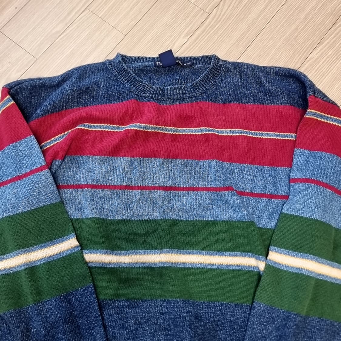 노티카 빈티지 스트라이프 패턴 니트(100~105) 상품이미지2