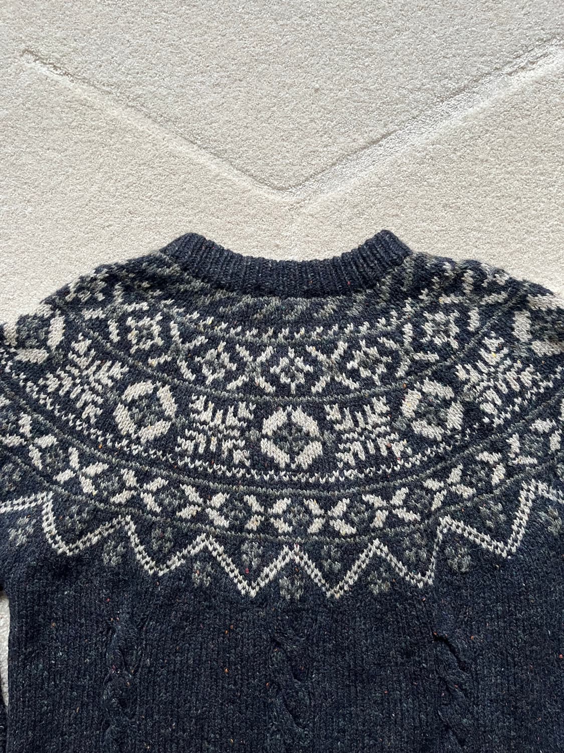 90s 엘엘빈 울 실크 페어아일 니트 (105) 상품이미지10