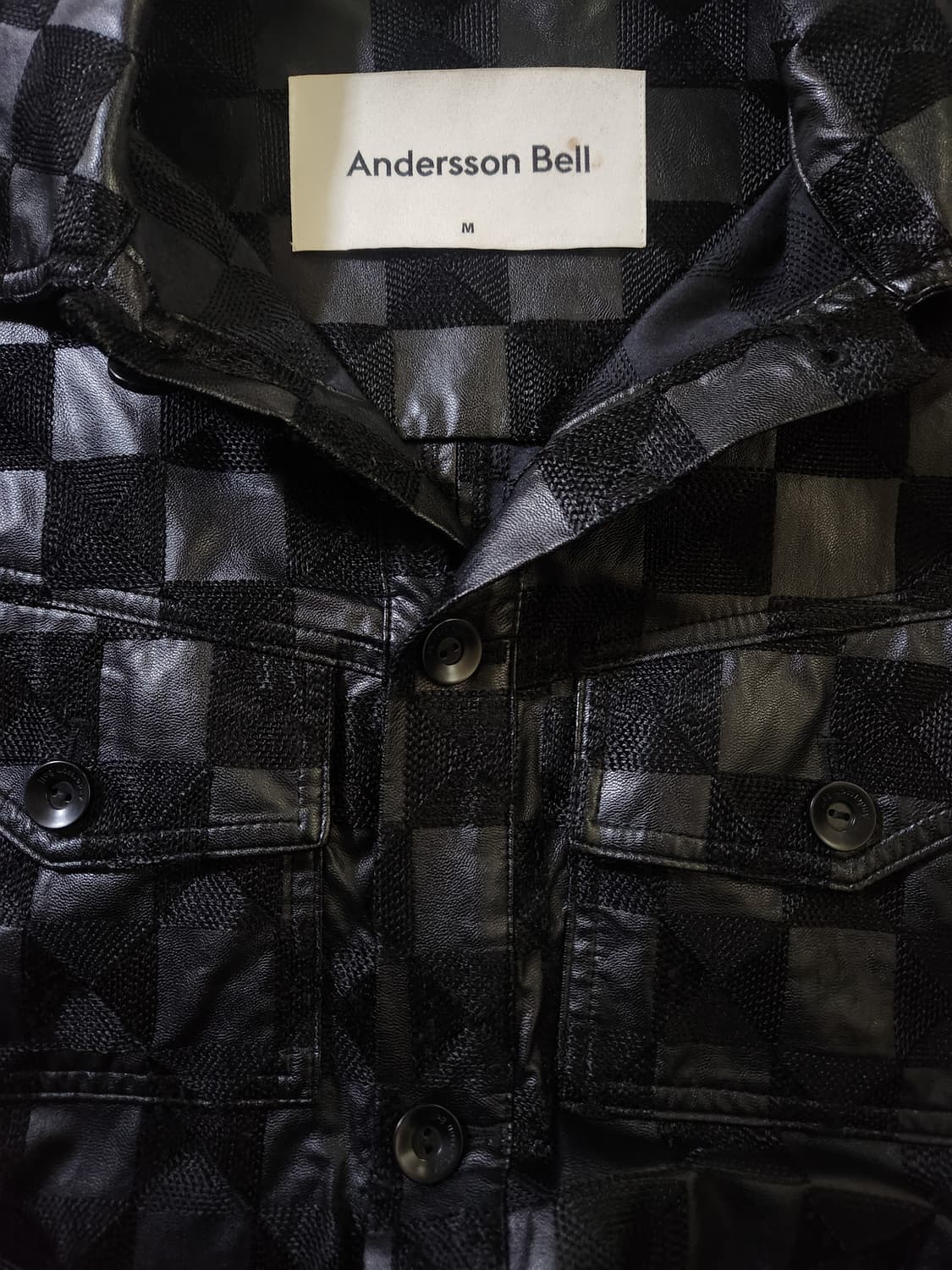 앤더슨벨 체커보드 트러커자켓 상품이미지3