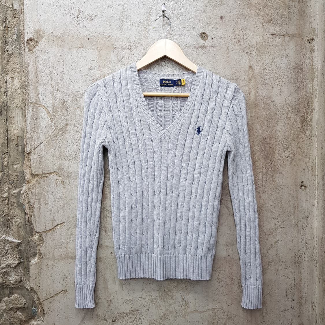 폴로랄프로렌 브이넥 꽈배기 니트 XS사이즈  상품이미지1