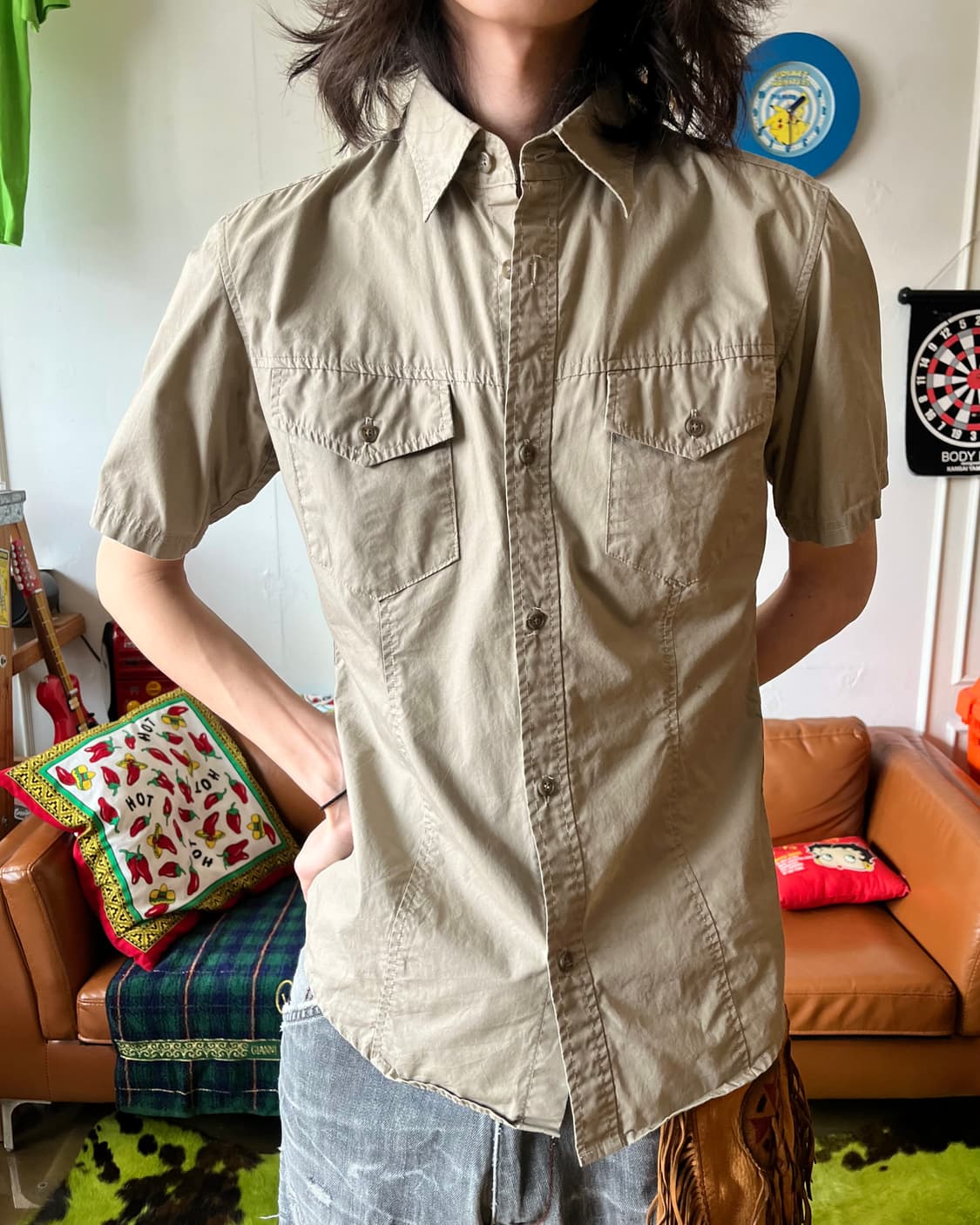 TORNADO MART Cargo Pocket Half Shirt 상품이미지2
