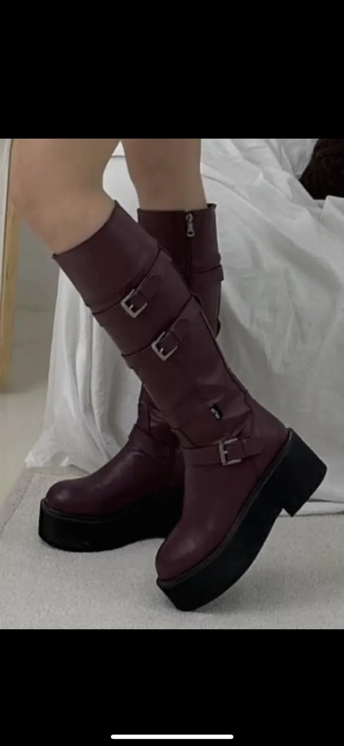 애즈온 마야부츠 롱 버건디 240 상품이미지1