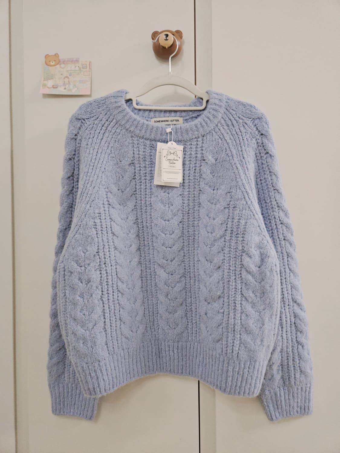 [새상품] 썸웨어버터 알파카 케이블 니트 스웨터 상품이미지7