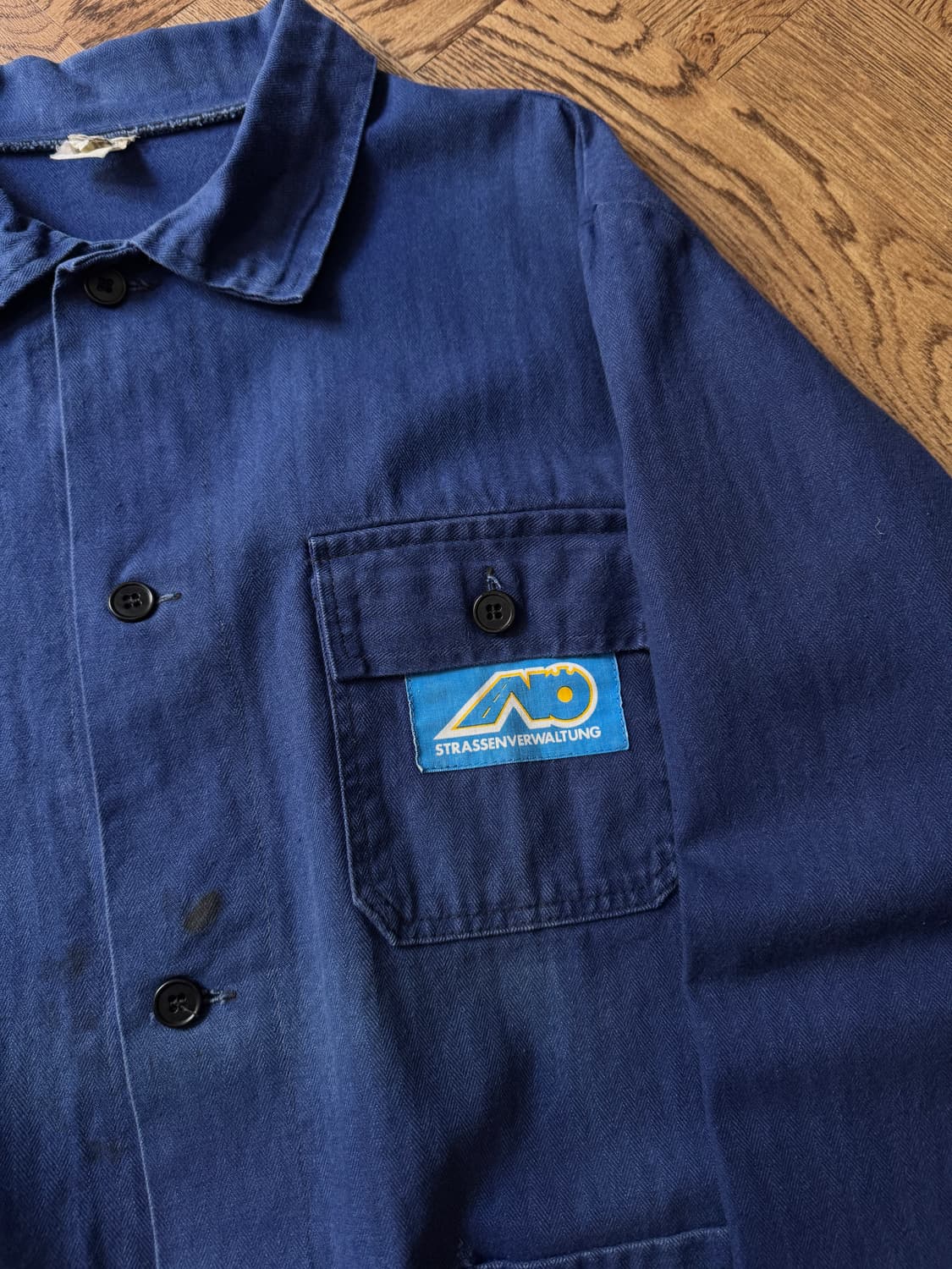 [2XL]빈티지 3포켓 헤링본 트윌 프렌치 워크자켓 상품이미지3