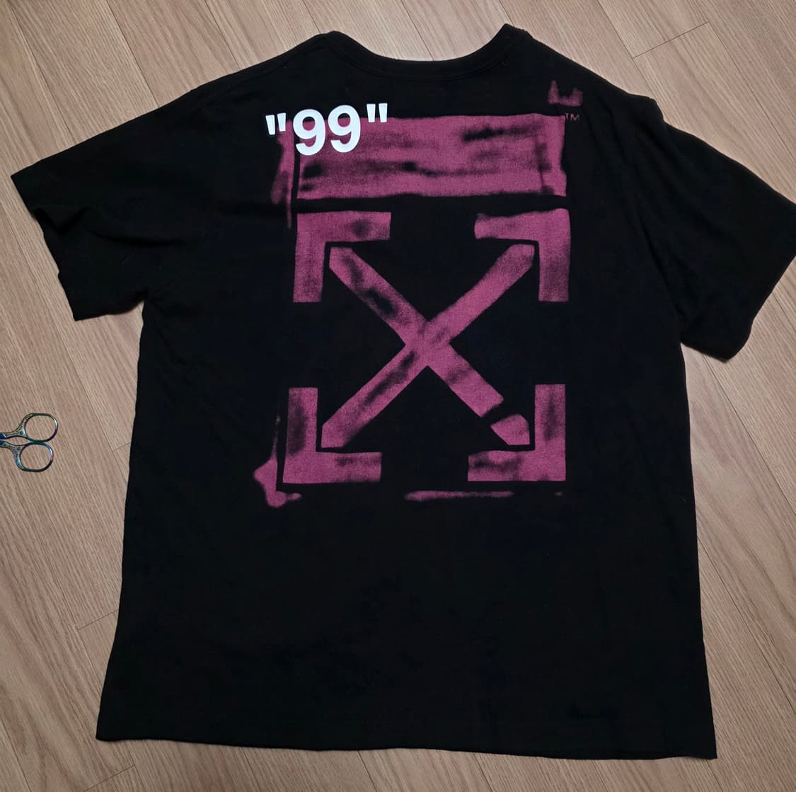 XS)오프화이트 19s 스텐실 오버핏 남여 티셔츠 상품이미지1