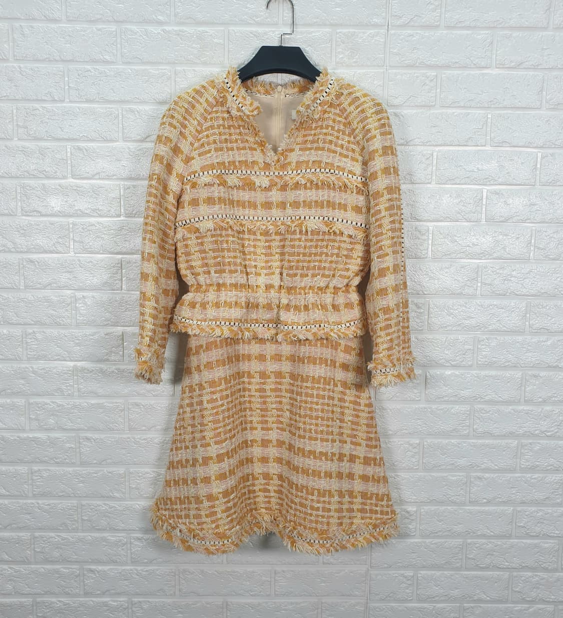 [55]마인 이태리 수입 원단 트위드 원피스 상품이미지1