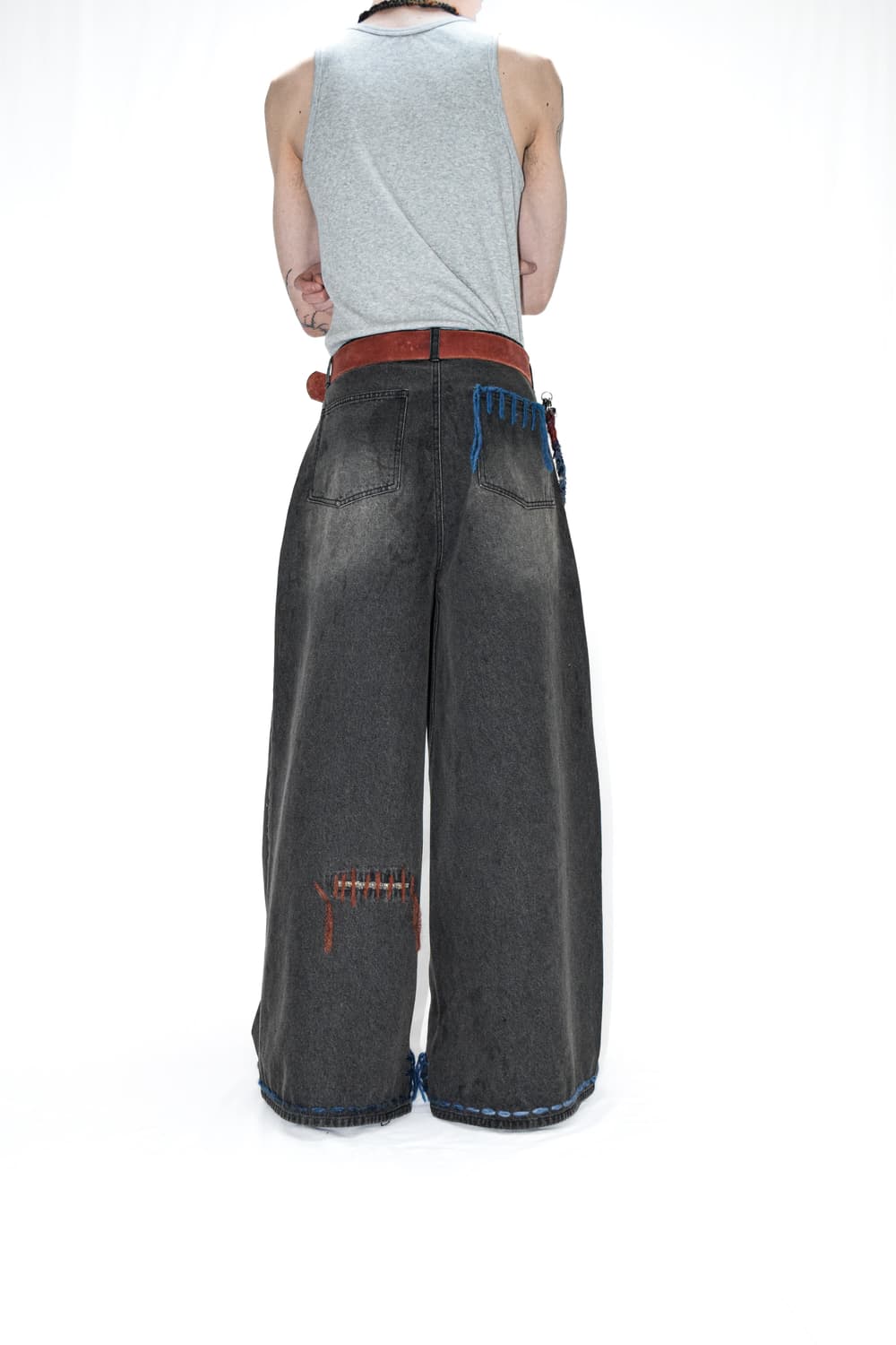 TΣist Hand Stitch Denim Baggy Pants 상품이미지5