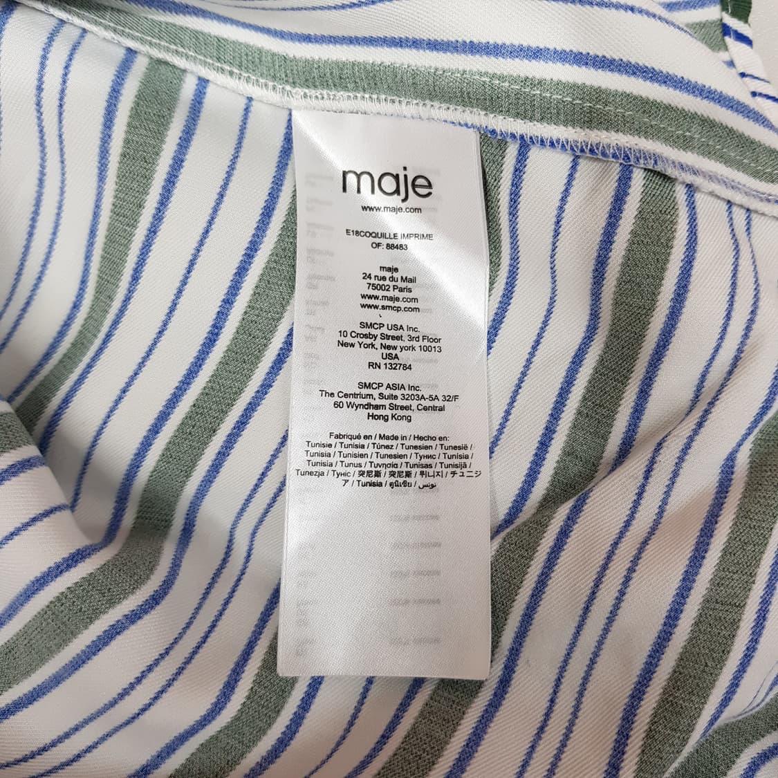 마쥬 스트라이프 루즈핏 셔츠블라우스 1사이즈 상품이미지6