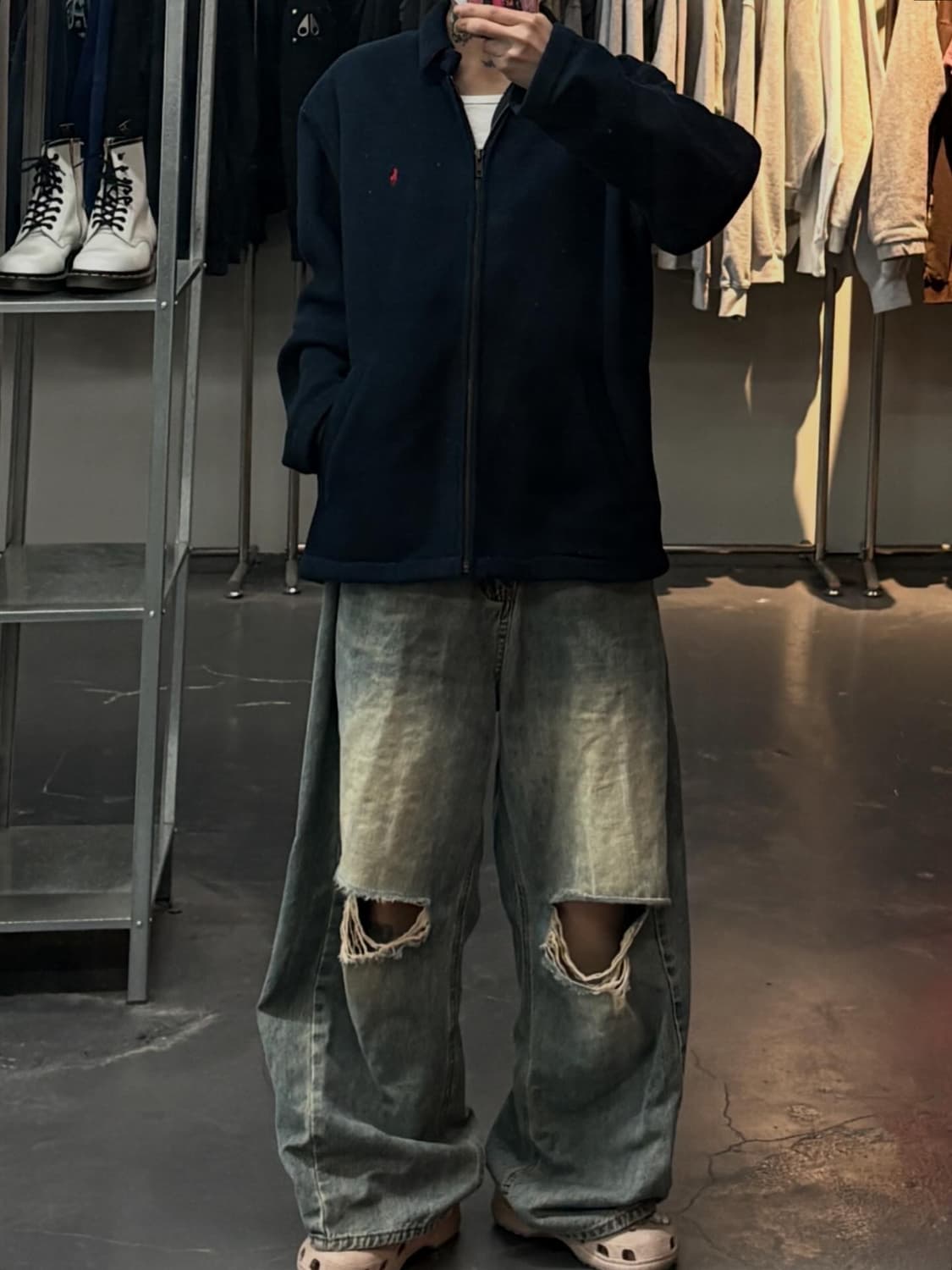 폴로랄프로렌 포니로고 베이비 칼라 플리스 집업 자켓 A3563 상품이미지1