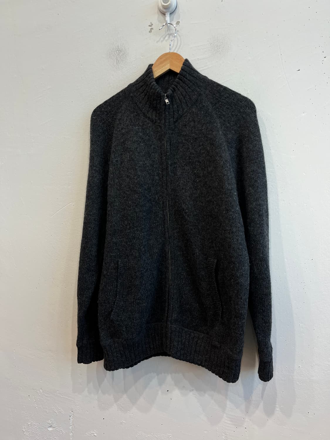 유니클로 퓨어울 니트집업 XL 상품이미지1