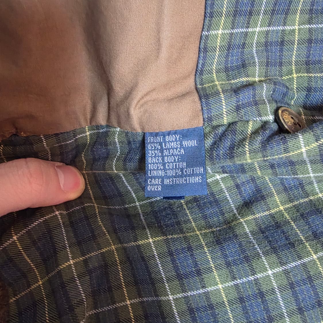 폴로 트위드 베스트 카키브라운 L 상품이미지5