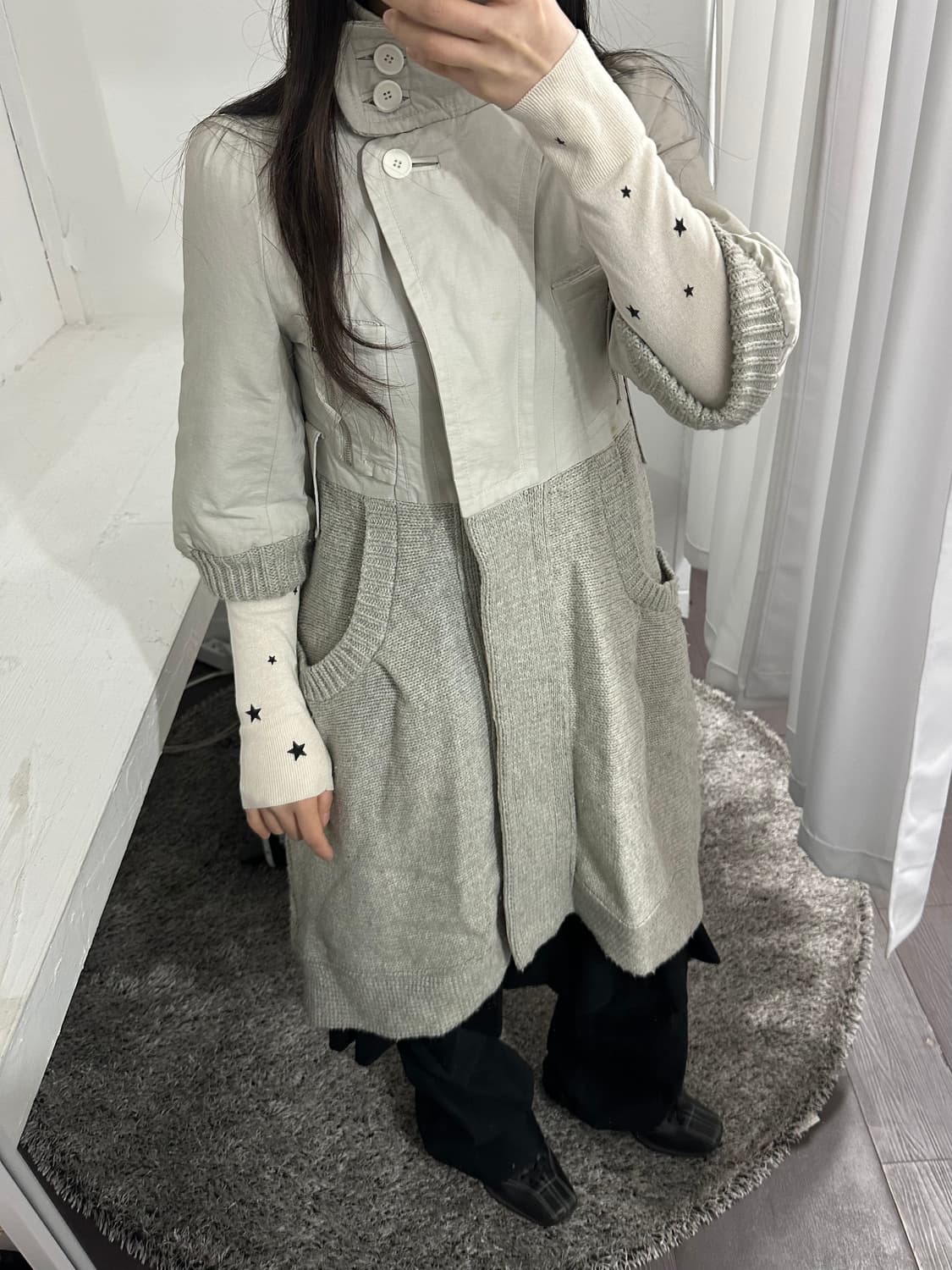 hanii y knit detail twoway jacket 상품이미지9