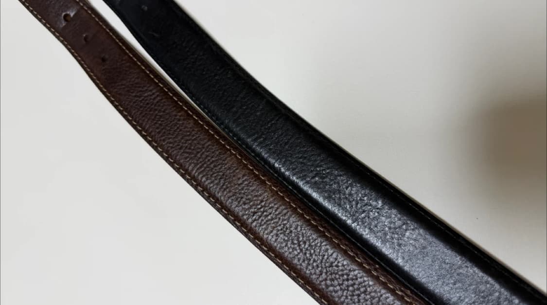 이탈리안 풀그레인 카우레더 벨트 38 블랙 상품이미지4