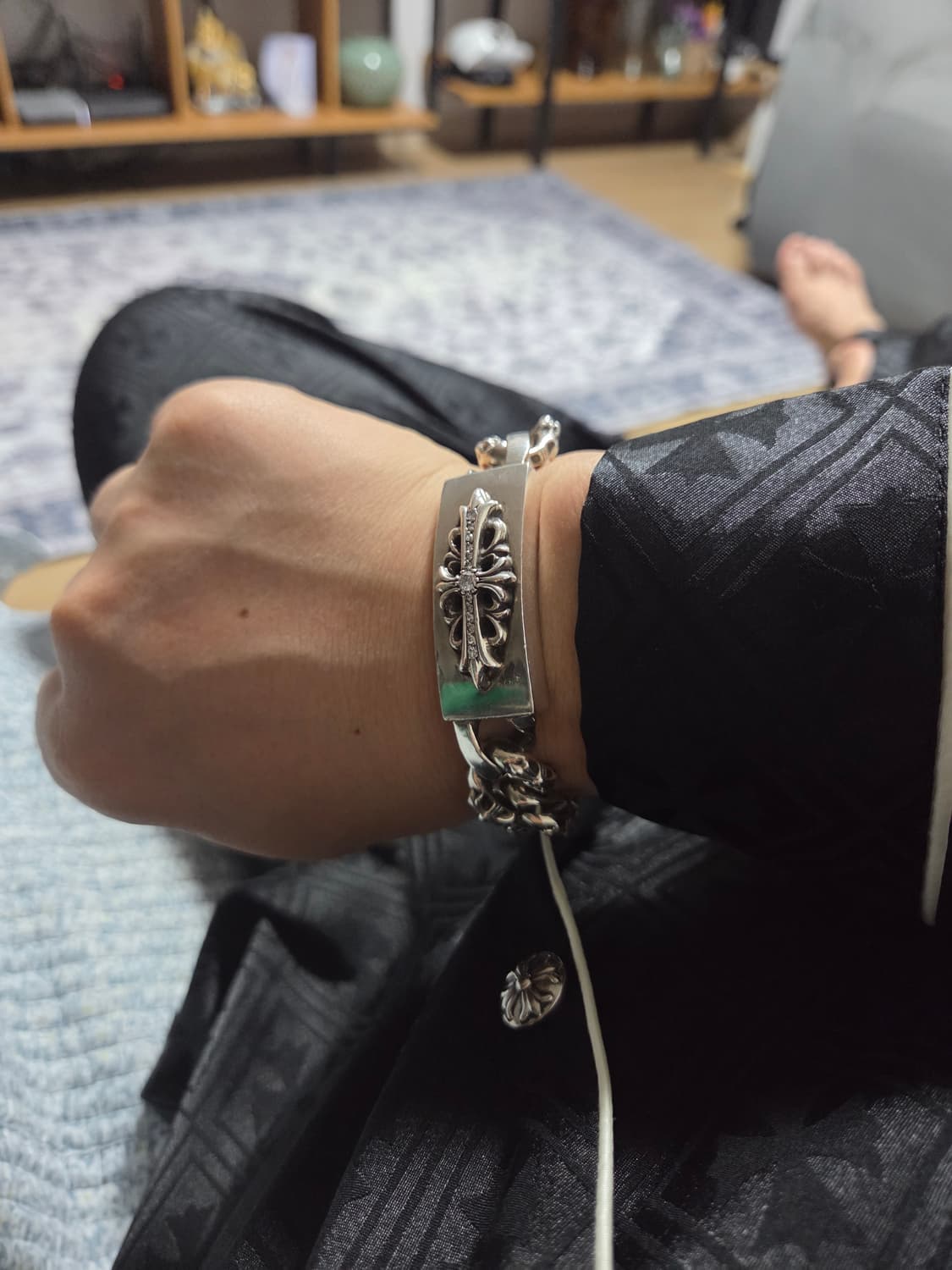 크롬하츠 플로랄펜시 파베 집게 팔찌(정품) 상품이미지9