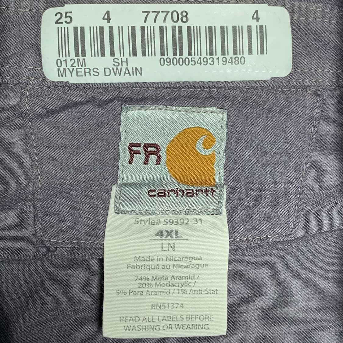 [4XL] 칼하트 FR 리플렉티브 워크셔츠 상품이미지4