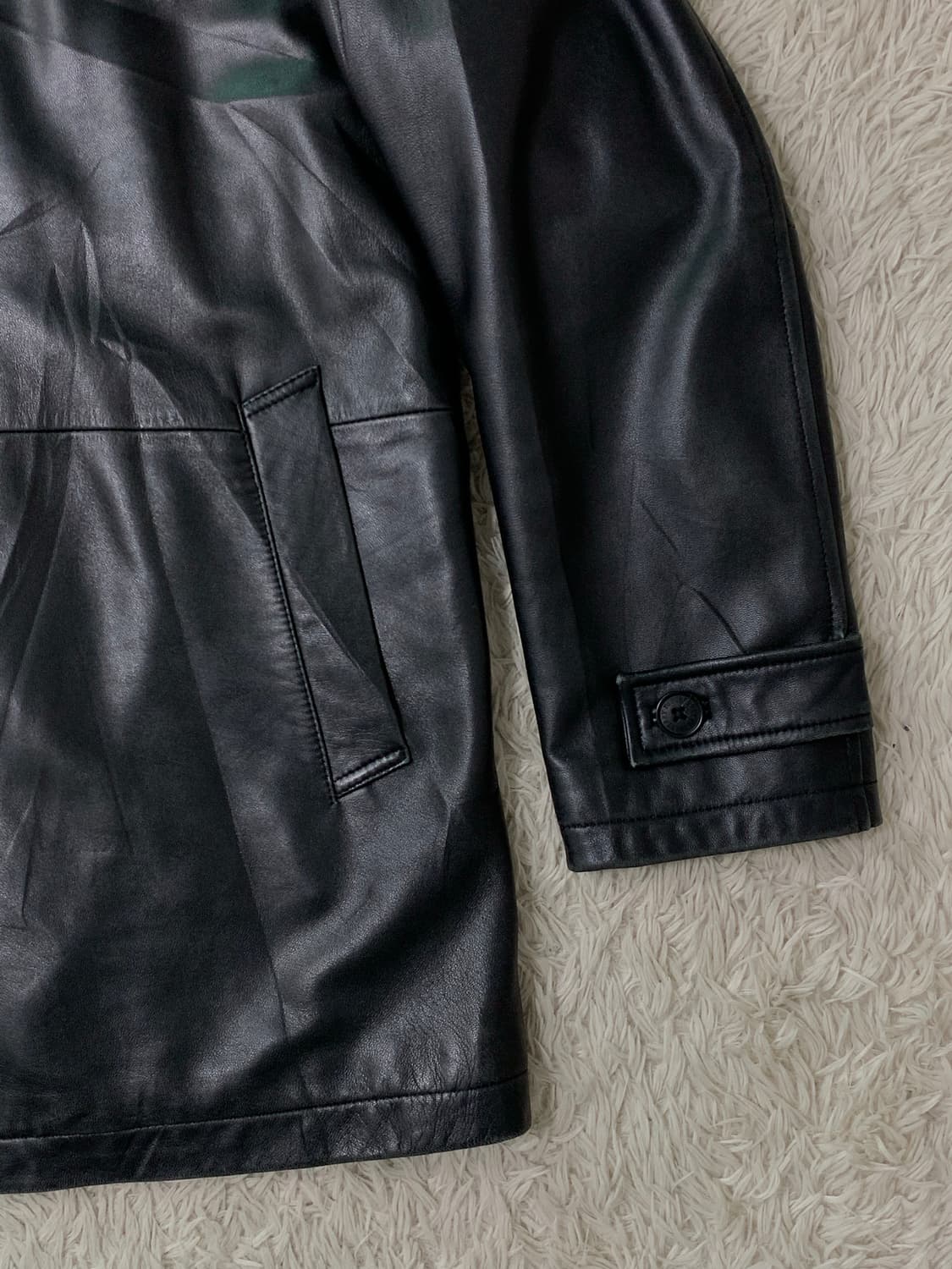 버버리 가죽 자켓 (공용L) 상품이미지3