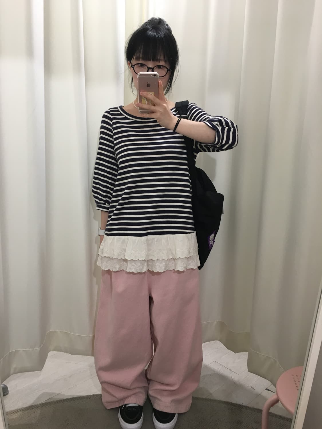 stripe lace top 상품이미지7