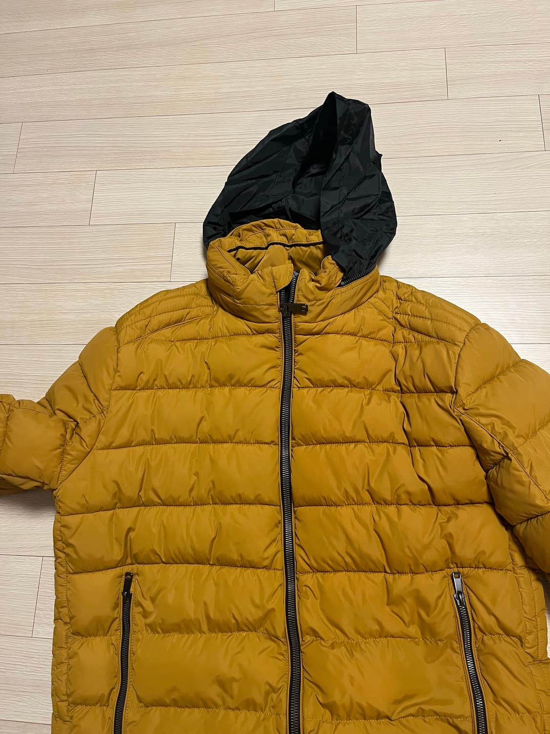 자라 MAN 남성 경량 패딩 XL 겨자색 상품이미지3