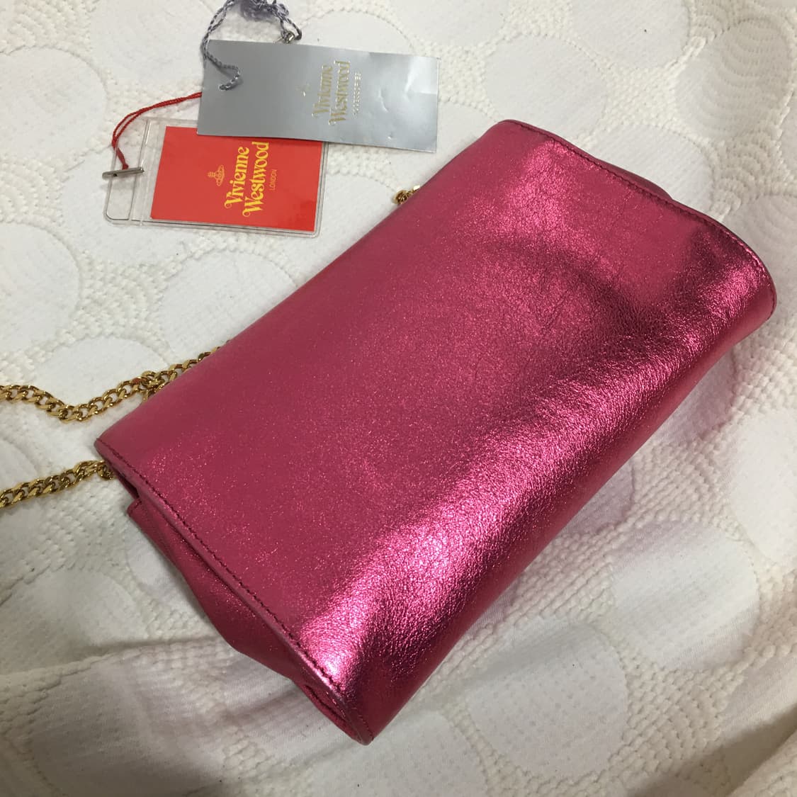 vivienne westwood 핑크 Y2K 체인 백 상품이미지5