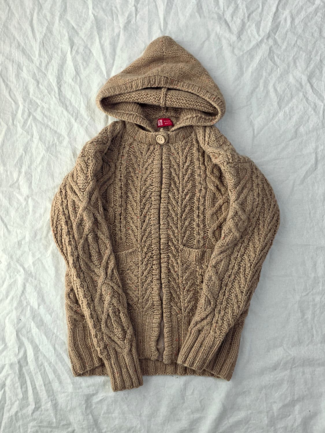 POST BOX 모리걸 후드 니트 집업 일본빈티지 상품이미지1