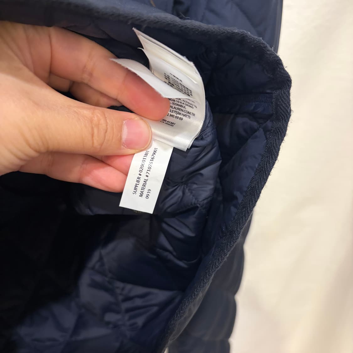 폴로 랄프로렌 네이비 퀼팅 자켓 상품이미지5