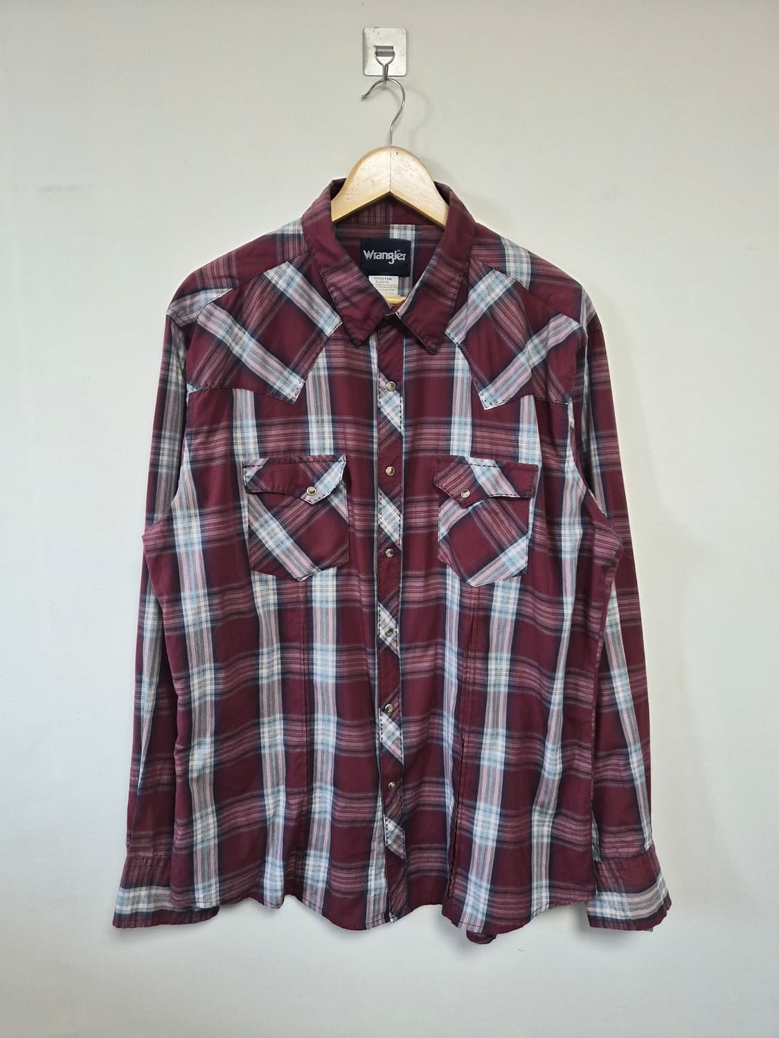 랭글러Wrangler 체크 웨스턴 셔츠 XL사이즈 - S326 상품이미지1