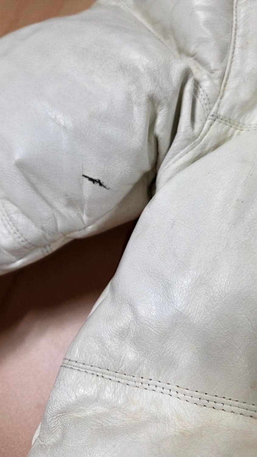 더블알엘 RRL 아이보리 레더 자켓 다운 M 판매 상품이미지5