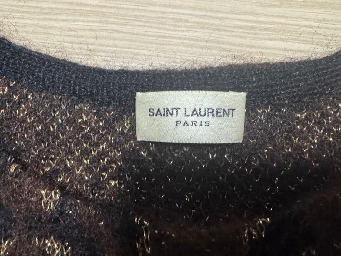 생로랑 13fw 레오파드 금사니트 상품이미지4