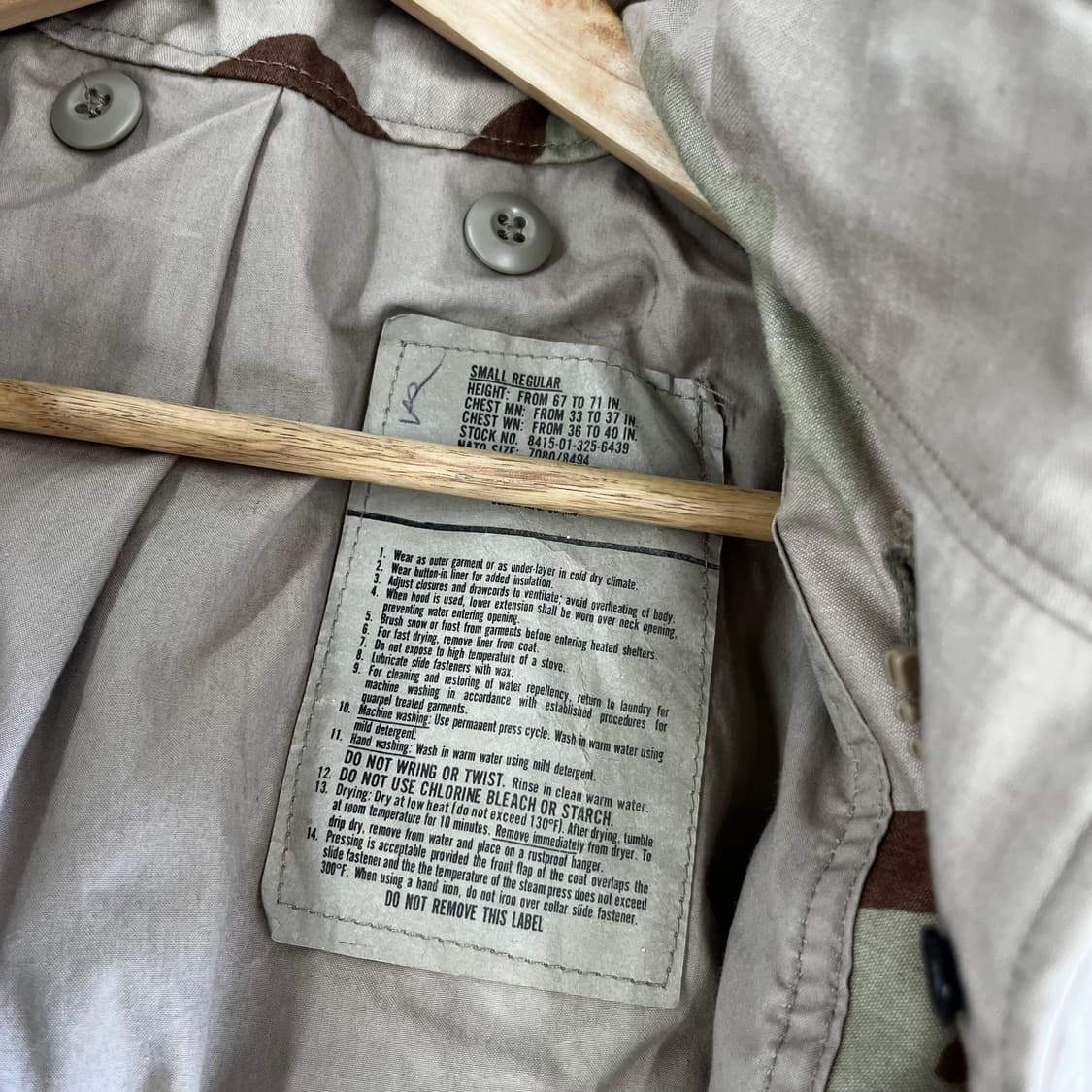 데저트카모 오리지널 M-65 필드자켓 S-R 상품이미지5