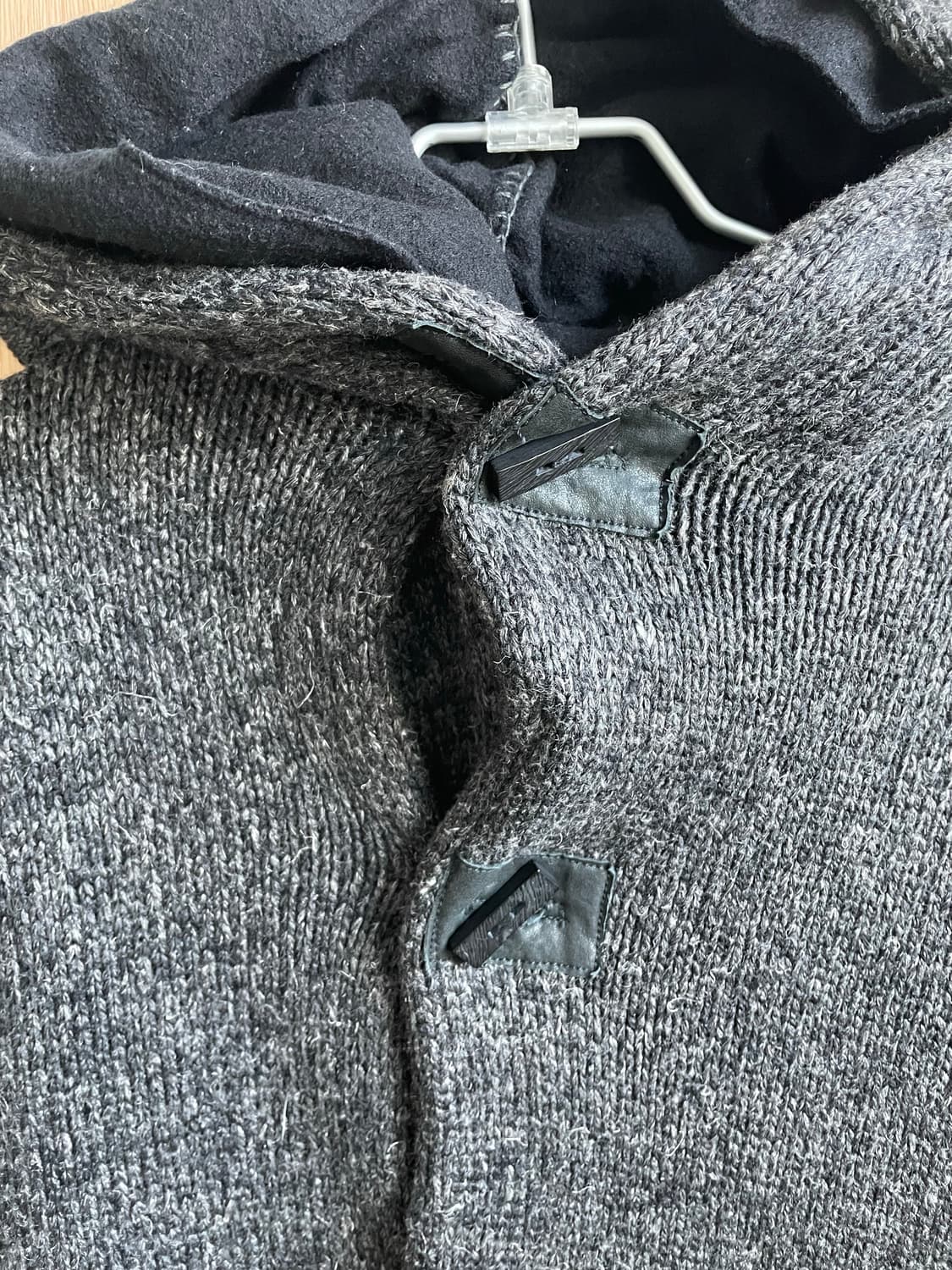 트랜짓 더블 레이어 니트 코트 상품이미지4