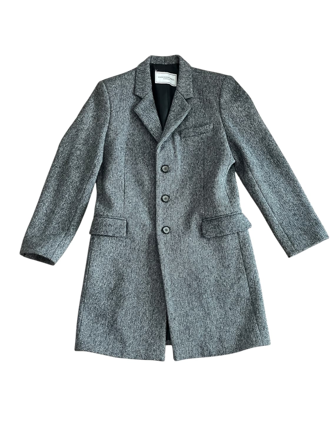 앤더슨벨 해링본 싱글 코트 M 그레이 상품이미지2