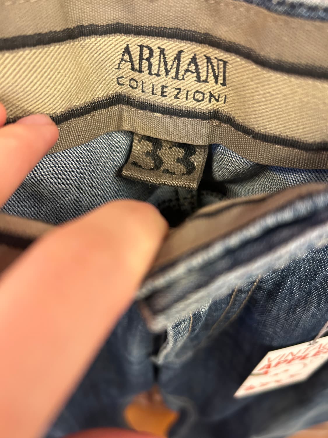 Armani Collezioni 디스트레스드 테이퍼드 데님팬츠 상품이미지5