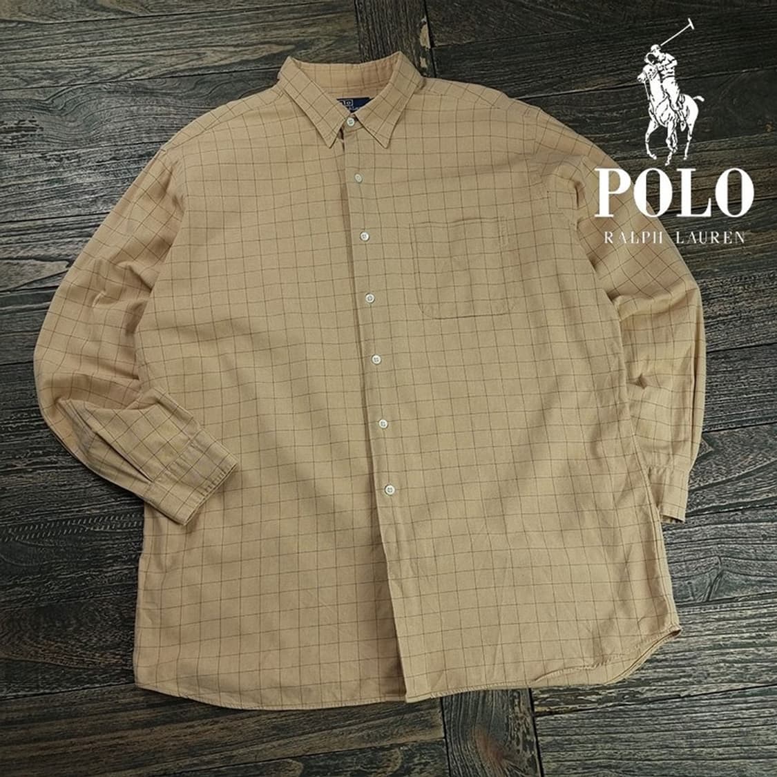 [폴로 랄프로렌] 빈티지 체크 셔츠 베이지 M19373 상품이미지1