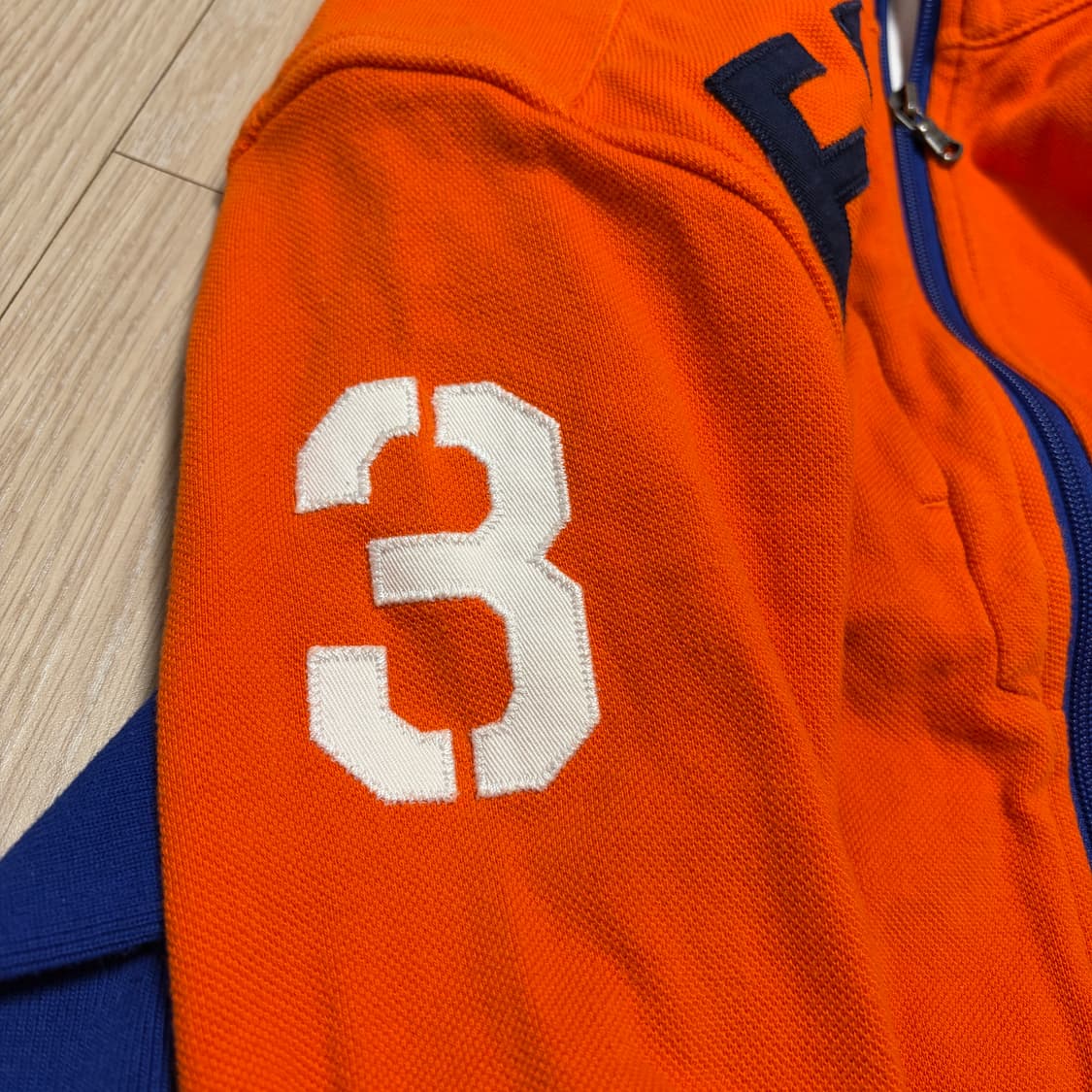 대장급)폴로 랄프로렌 프랑스 치프키프 화이트빅포니 오렌지 레이싱 집업 상품이미지4