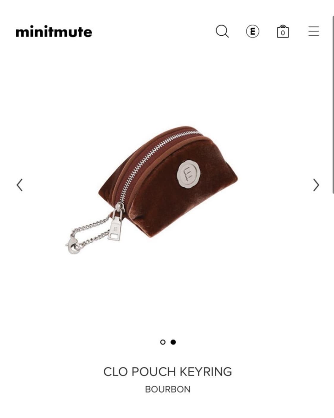 미닛뮤트 클로 파우치 키링 벨벳 상품이미지1