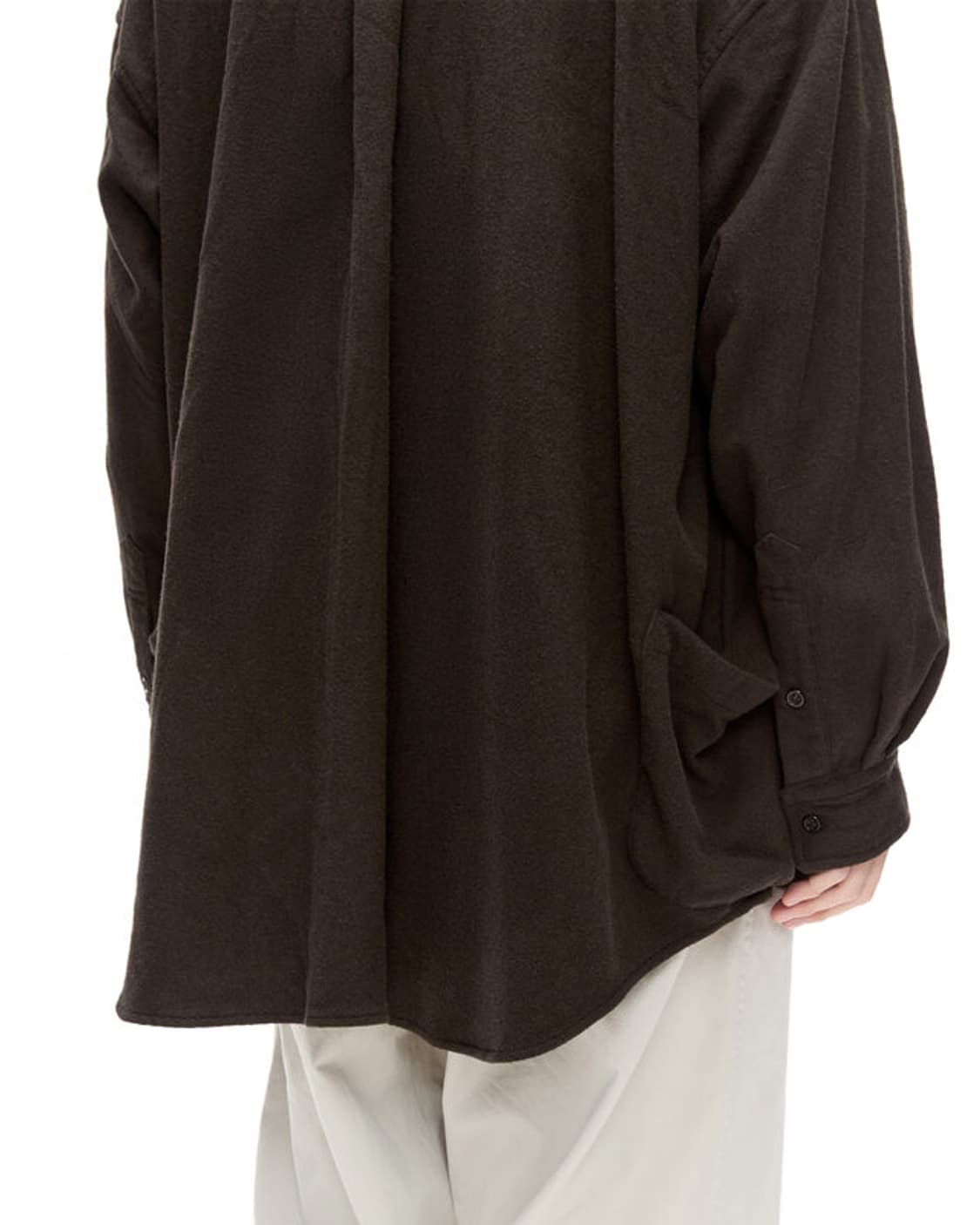 [4] 이얼즈어고 울 캐시미어 셔츠 자켓 브라운 상품이미지5