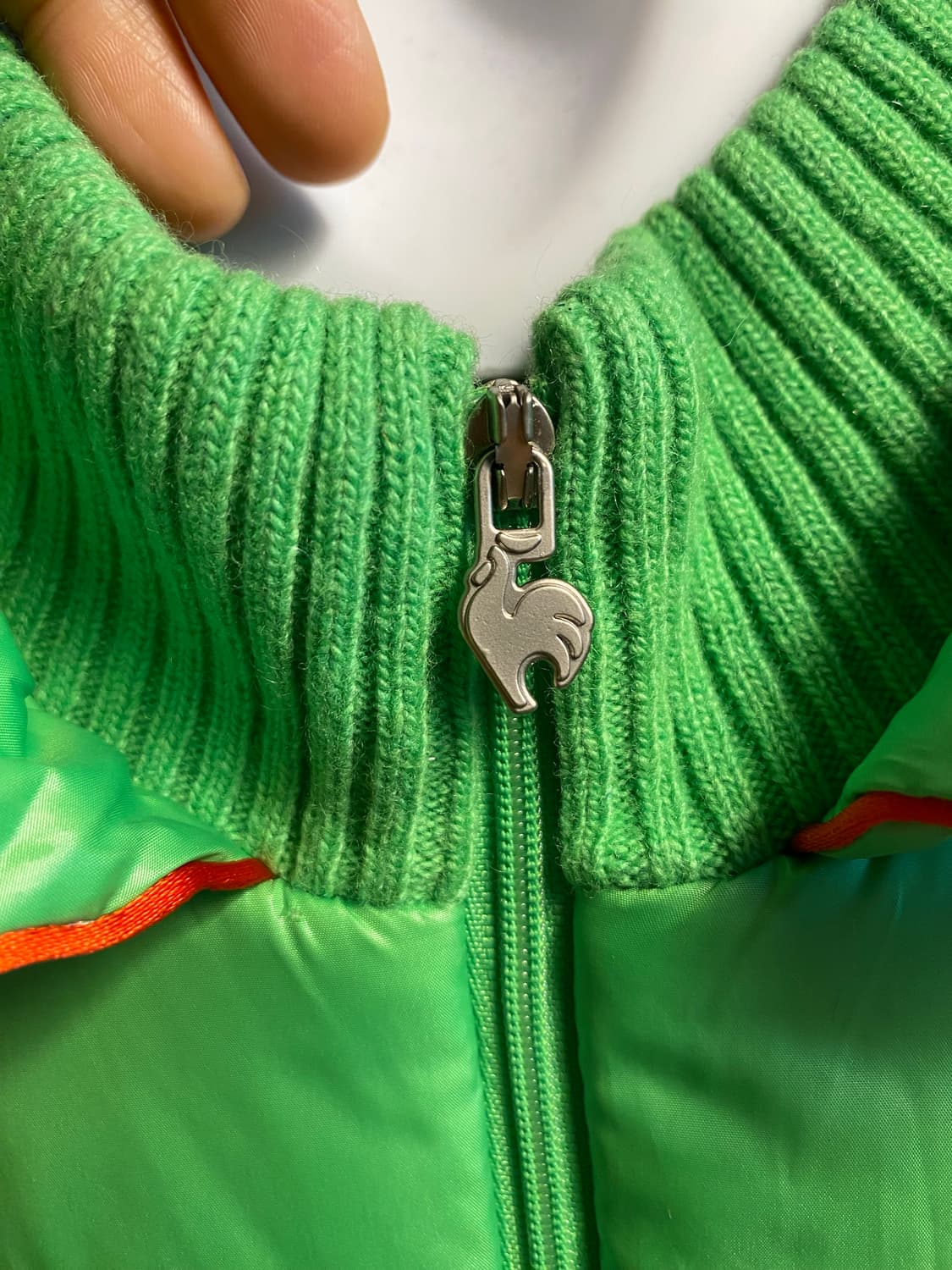 르꼬끄 골프 그린 패딩 니트 믹스 자켓 상품이미지6
