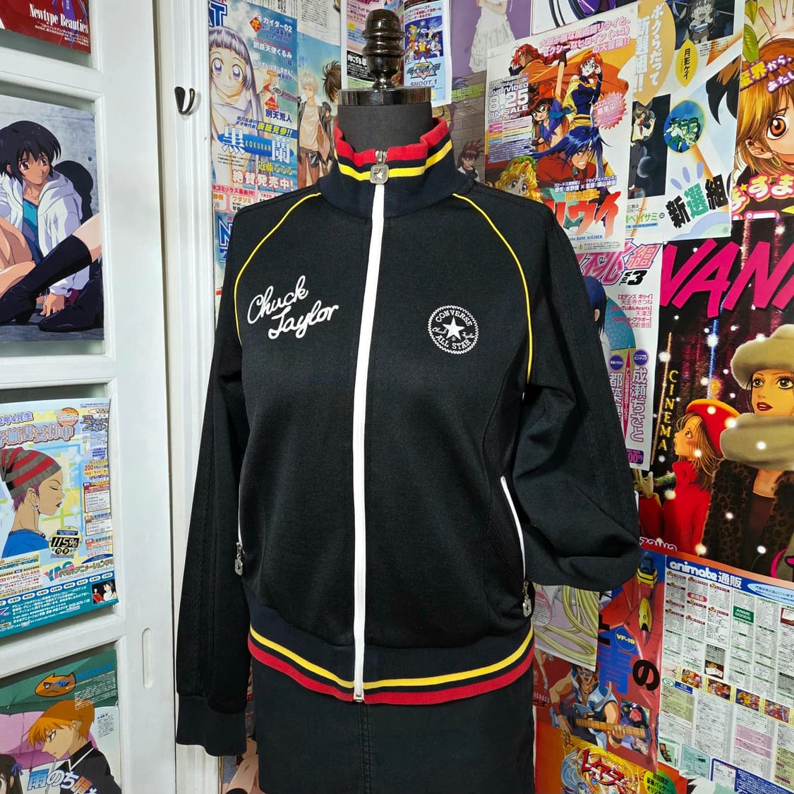 컨버스 블랙 레드 투라인 걸스 져지 상품이미지1