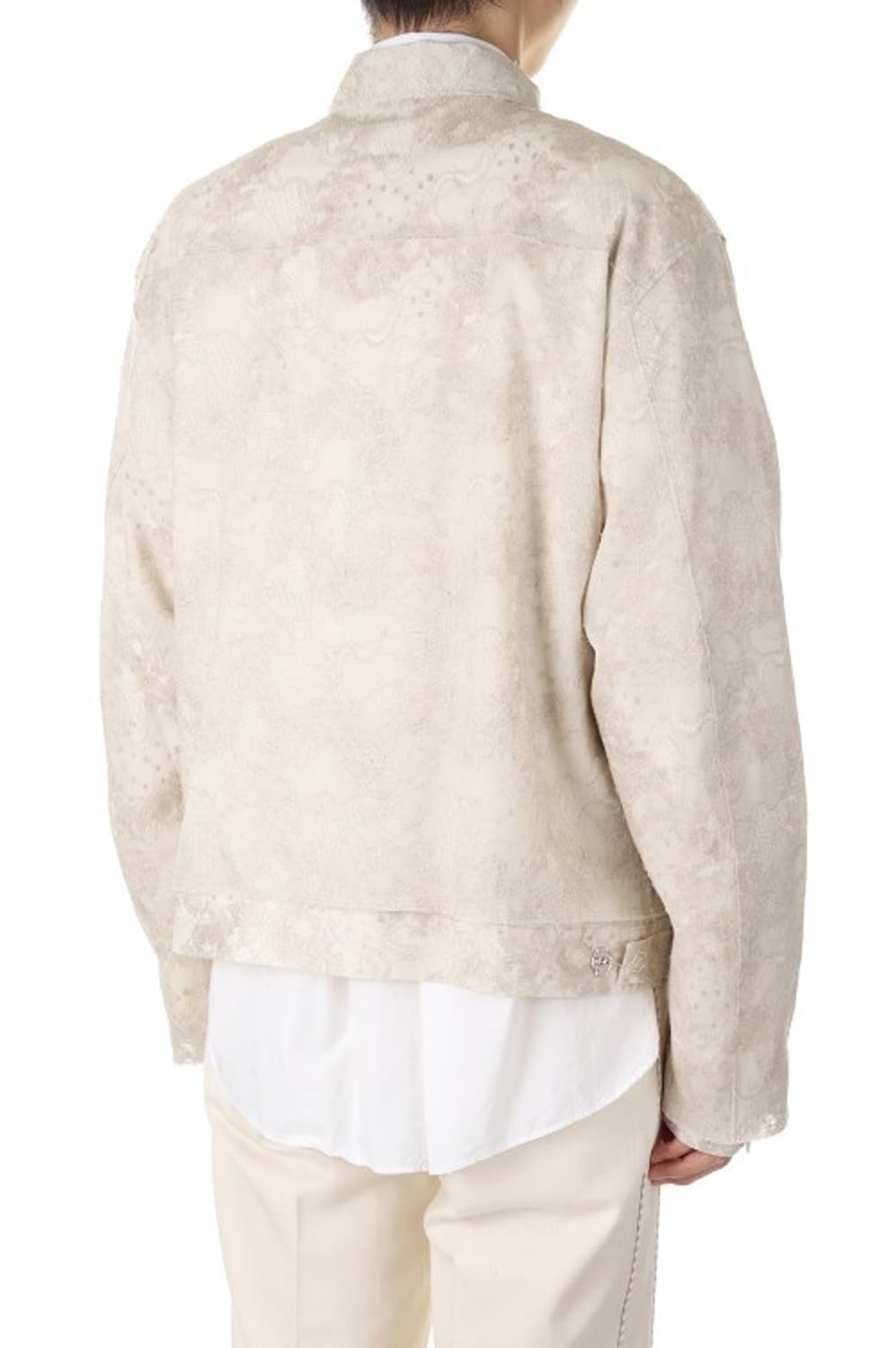 [S]미도리카와 22SS 컷오프 오간자 플라워 레이스 블루종 상품이미지4