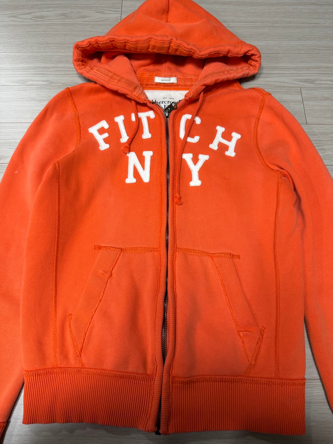 아베크롬비 오렌지 후드집업 m 상품이미지2